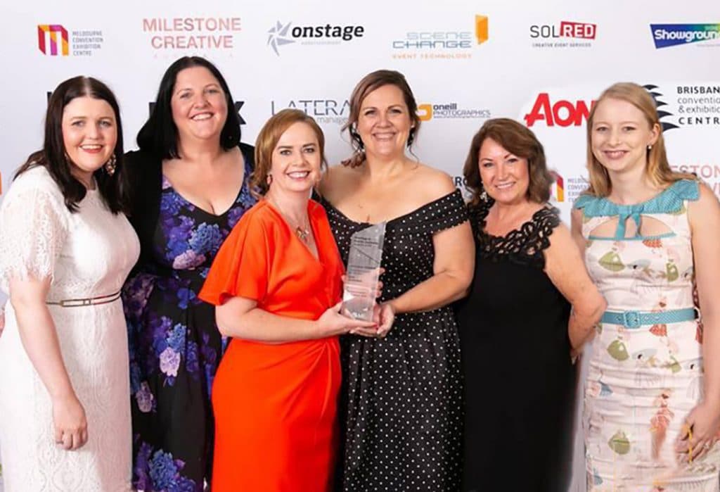 The ICMSA team with their trophy at the MEA Awards 2018